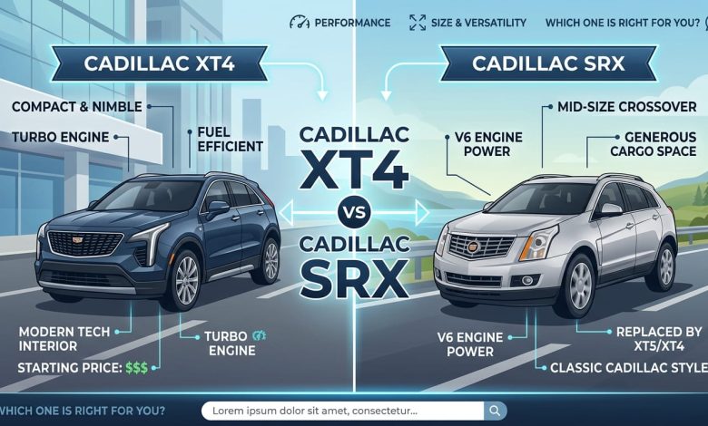 cadillac xt4 vs cadillac srx