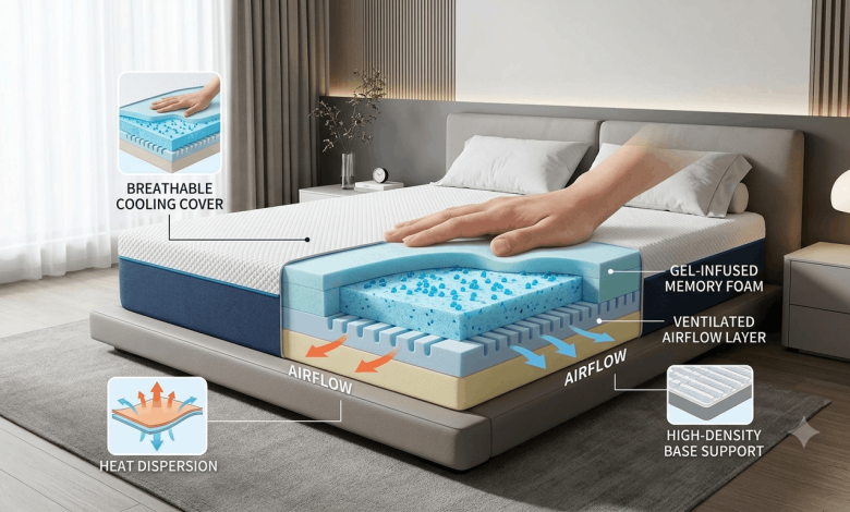 cooling memory foam mattress