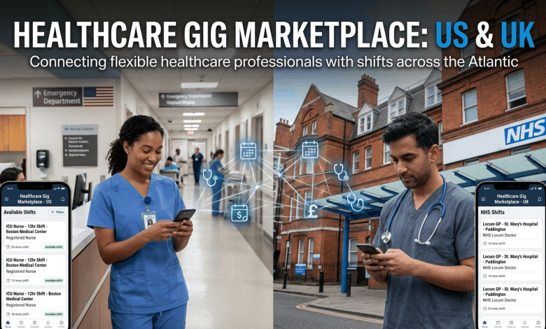 healthcare gig marketplace companies us uk