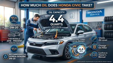 how much oil does honda civic take