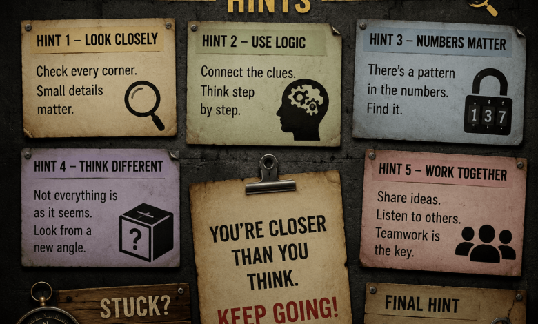 trace escape room hints