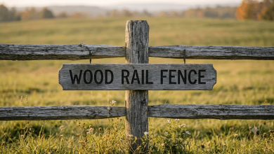wood rail fence