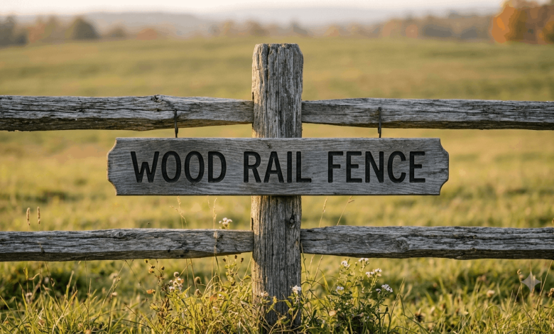 wood rail fence